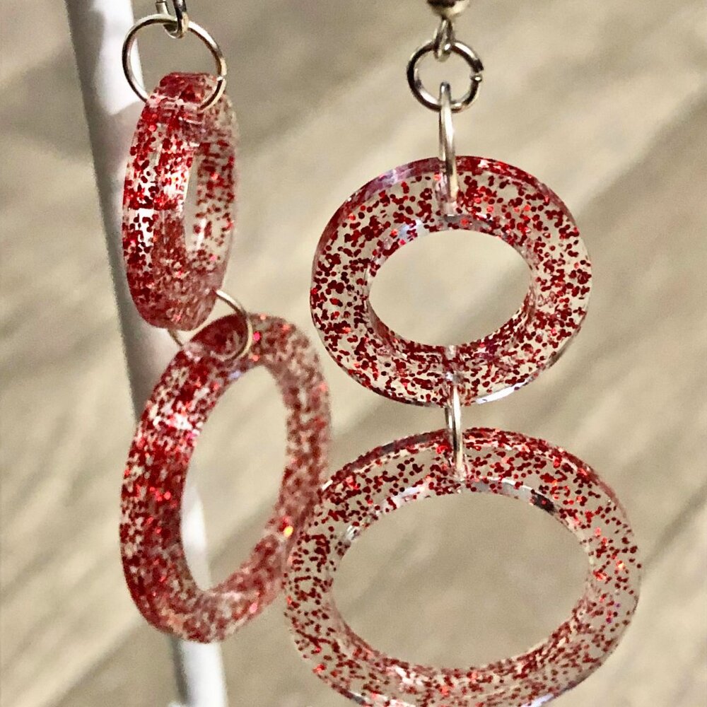 Handmade drop earrings 2 piece set